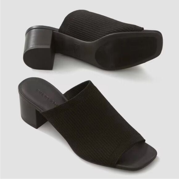 Everlane The Glove Mule in ReKnit in Black Size 7 NEW - Picture 1 of 16